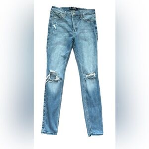 Hollister 5R W27 L28 Blue High-Rise Super Skinny Soft Stretch Denim (0649)